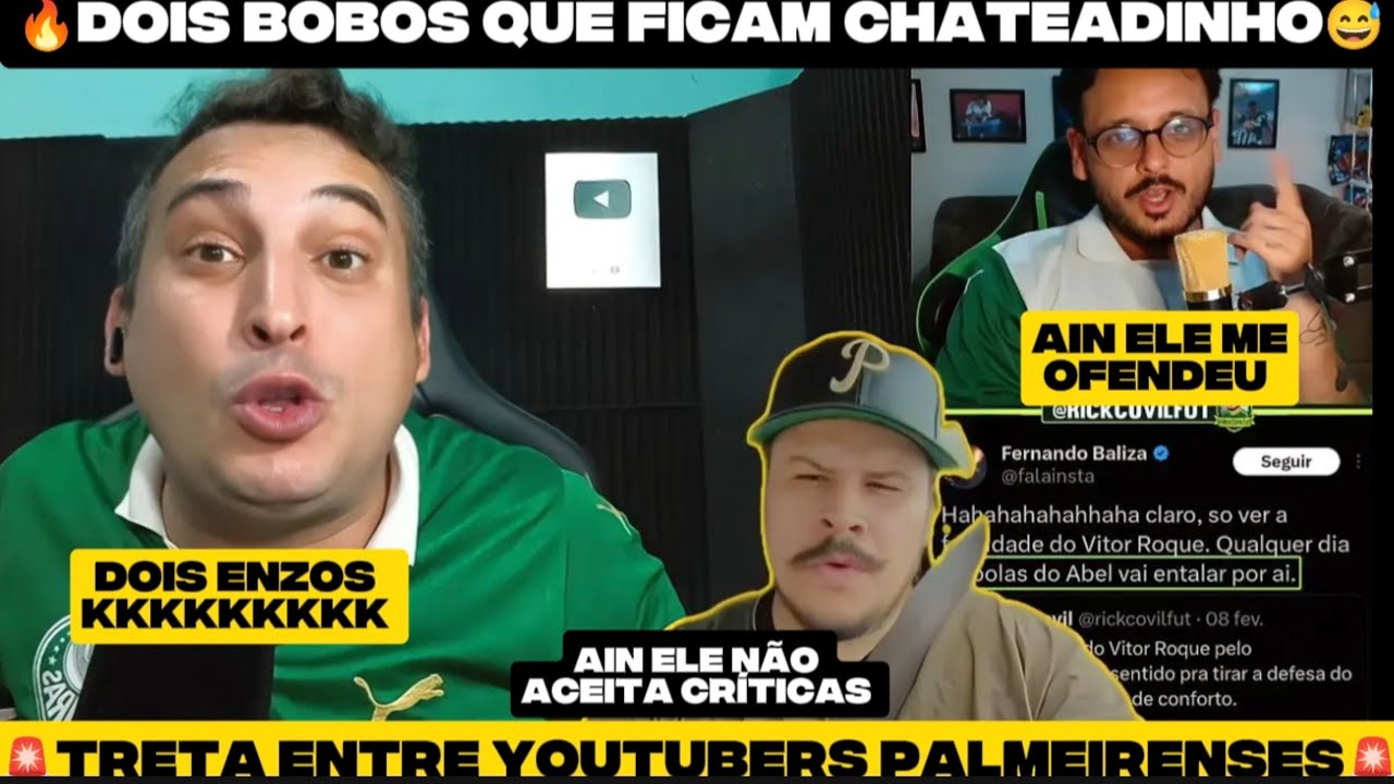 🔥TRETA ENTRE INFLUENCIADORES DO PALMEIRAS KKKKK RIDÍCULOS OS DOIS!
