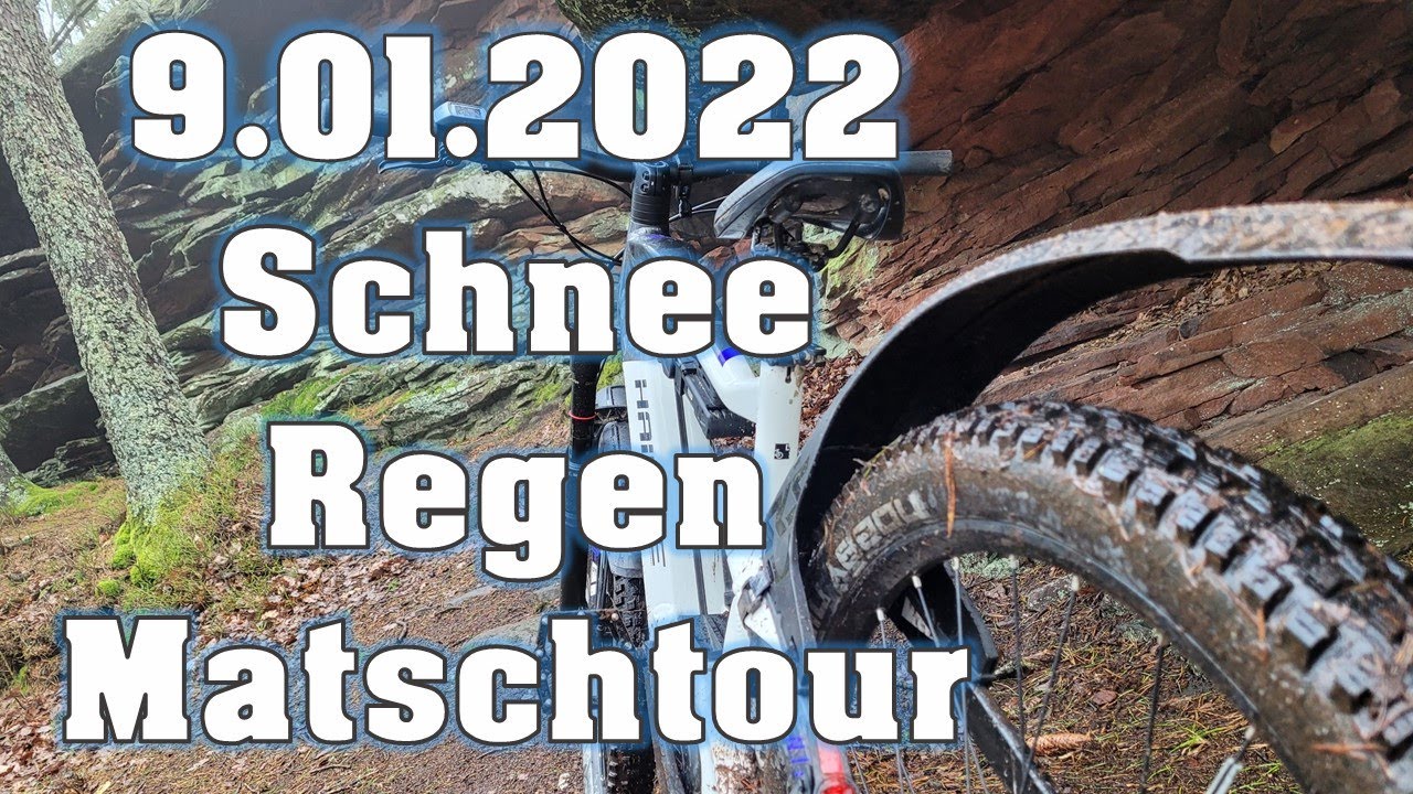 9-01-2022 in Frankweiler, Downhill mit Haibike FullNine bei Schnee, Regen, Hagel