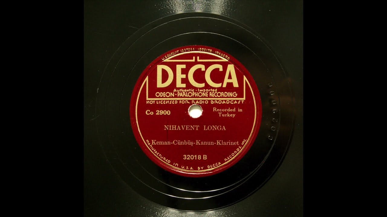 Keman Cünbüş Kanun Klarnet - Nihavent Pesrevi - Taş Plak Türkiye 1930 78rpm