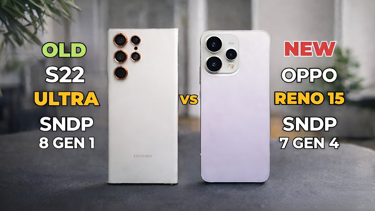 Oppo Reno 15 5G Vs Galaxy S22 Ultra |Snapdragon 7 Gen 4 v Snapdragon 8 Gen 1|Comparison & Speed Test