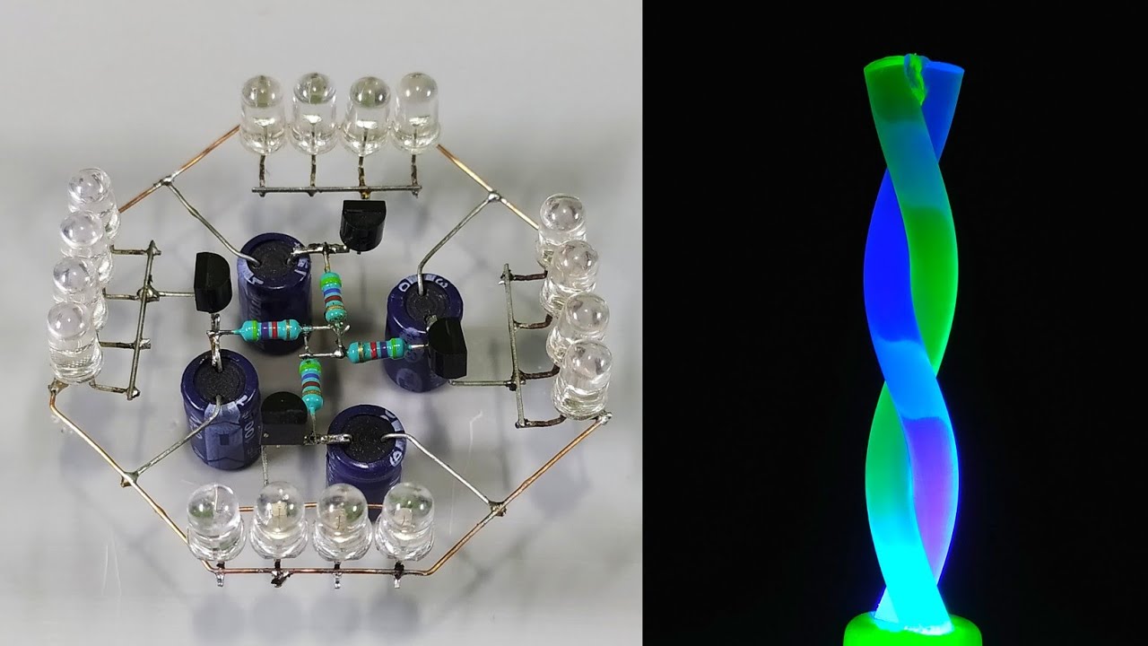 [NEW] Top 2 Electronic Project | DJ Light Using BC547 Transistor With Glue Stick Night Lamp