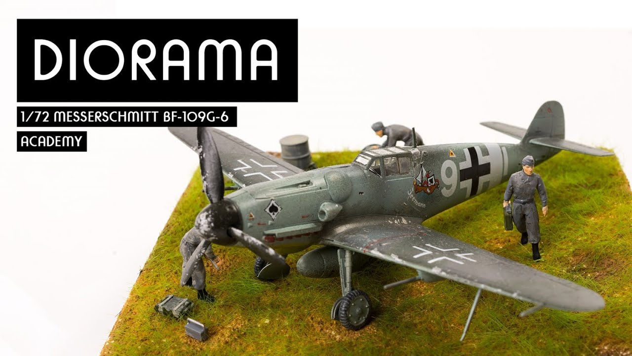 DIORAMA: MESSERSCHMITT BF-109 G6 ACADEMY 1/72