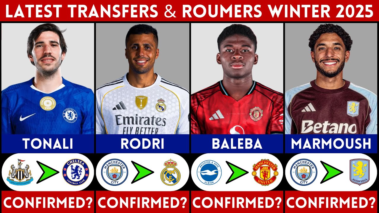 🚨 LATEST CONFIRMED TRANSFER NEWS AND RUMOURS WINTER 2026 | MARMOUSH, RODRI, TONALI, BALEBA.......
