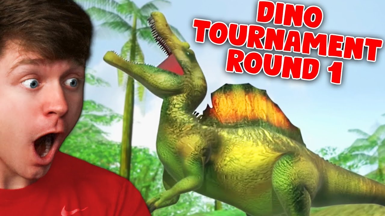 Reacting to GIANT DINOSAUR TOURNAMENT! (Round 1)