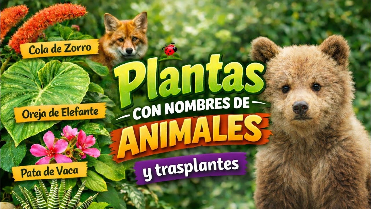🌿🐾 Reto loco: ¡Plantas con nombres de animales! ¿Cuántas conoces?