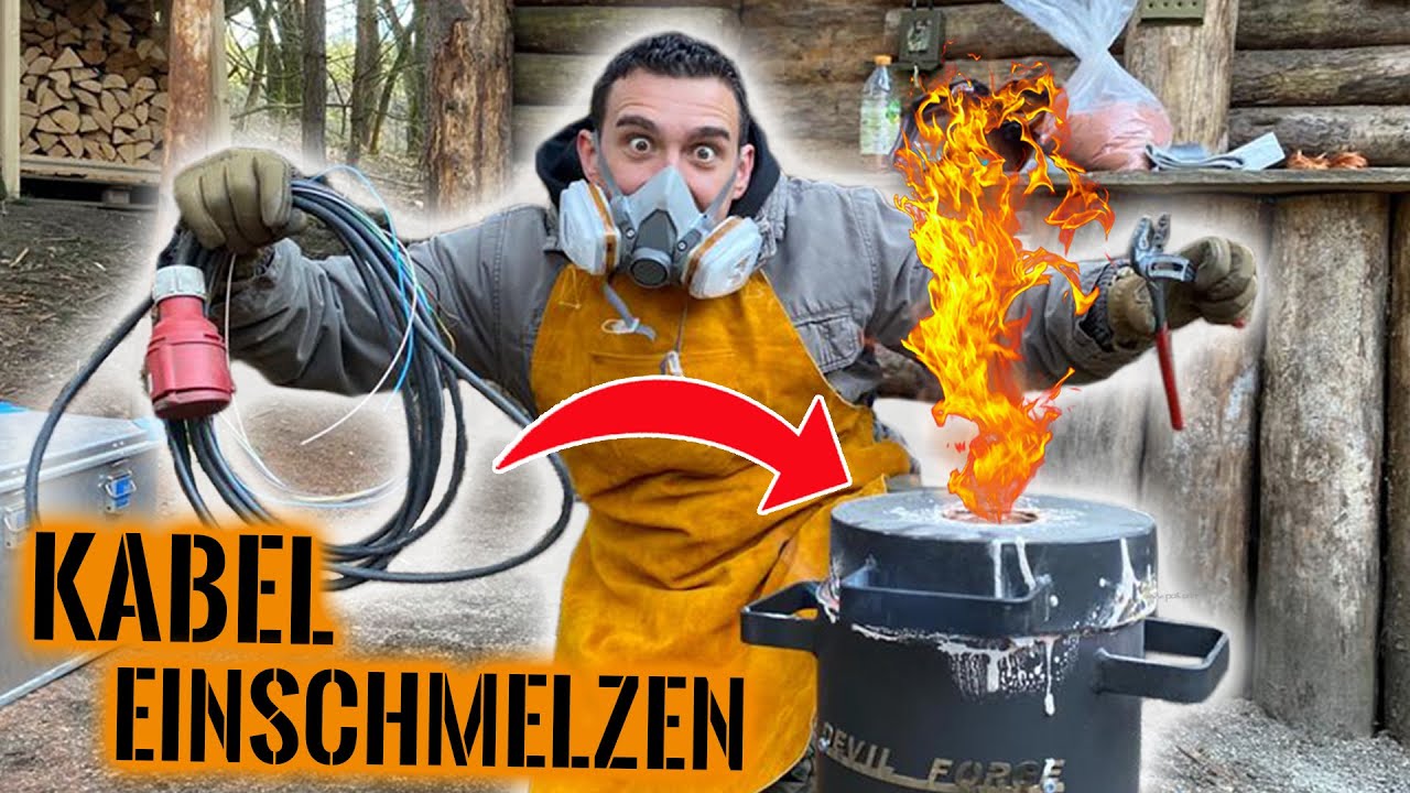 KABEL in 1.300°C OFEN einschmelzen & einen NAGEL gießen - geht das? | Survival Mattin