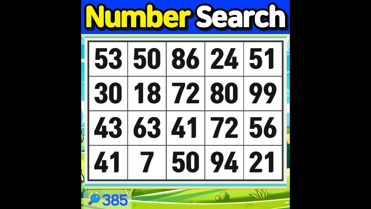 Number Search #385 A delicious quiz has just been delivered!【Match | brain game | Quiz 】