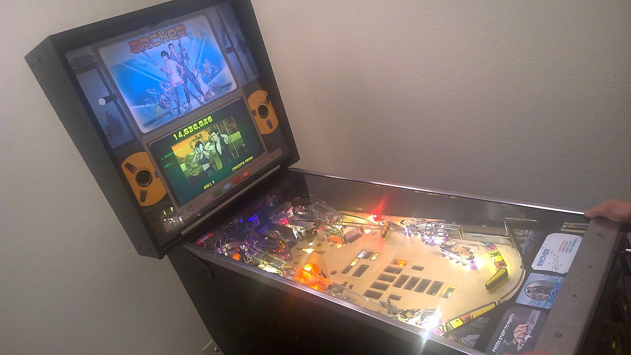 Custom Archer pinball machine designed by Keith Elwin