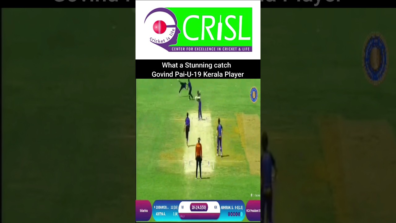 What a stunning Catch😳👏Kerala U-19 player🏏Govind Dev Pai❤🏏