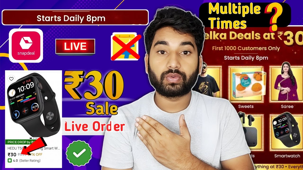 Snapdeal ₹30 Sale Products Live Order | Online shopping ₹30 sale offer | Tehelka Deals at ₹30
