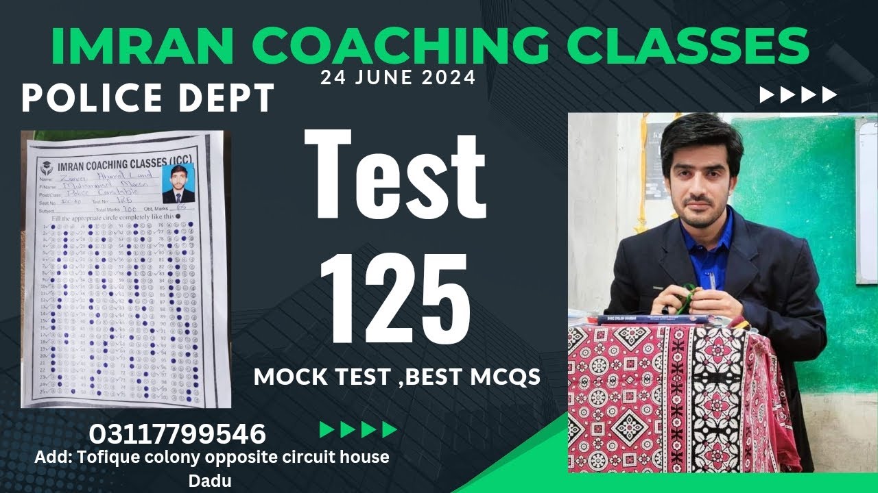 Sindhi Grammar ,English grammar GK maths 1st Mock Test jobs preparation ICC test no 125.