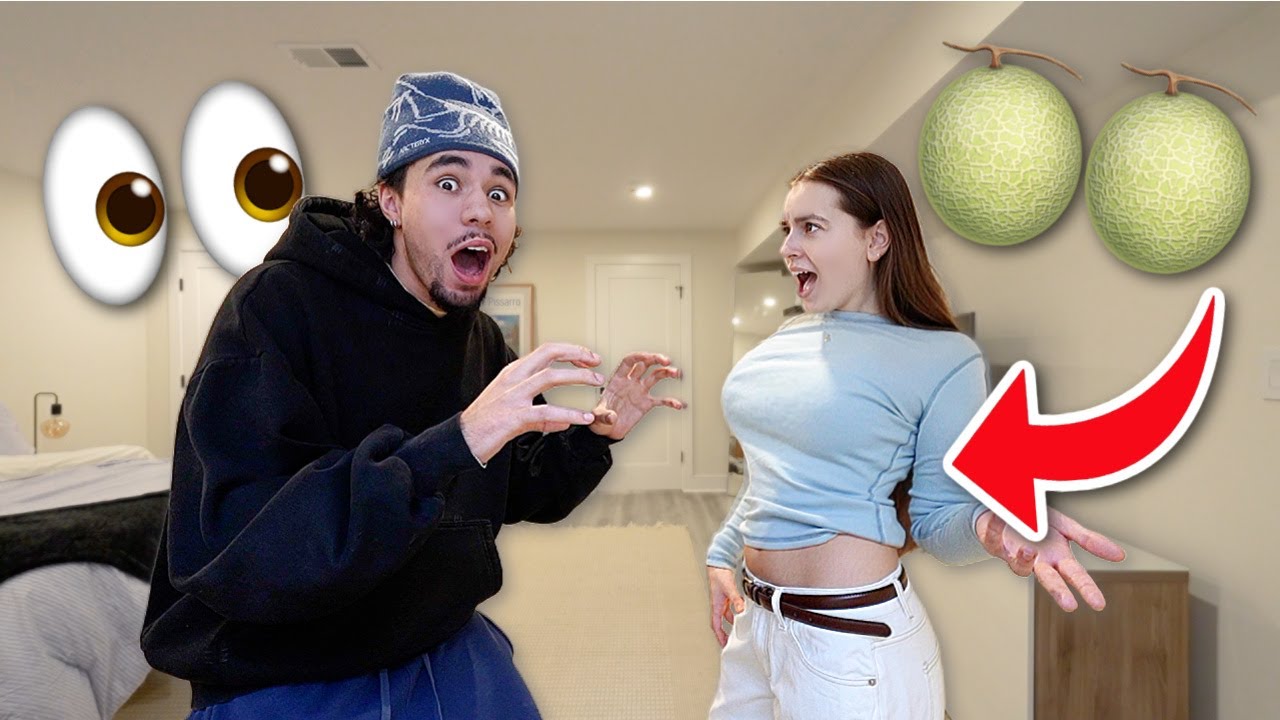 Stuffing MY BRA To See If My BOYFRIEND Notices!! *HILARIOUS*