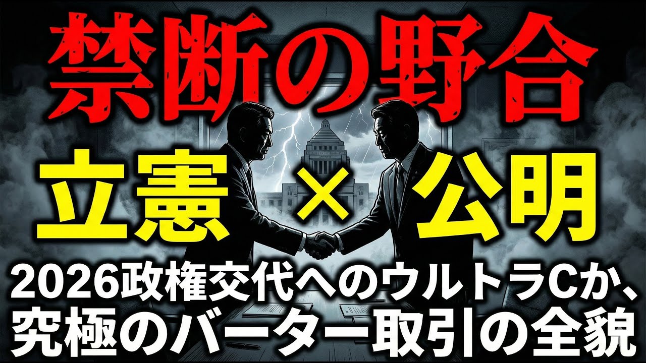 正に野合　2026政権交代へのウルトラCか、禁断の野合か。立憲×公明「究極のバーター取引」の全貌
