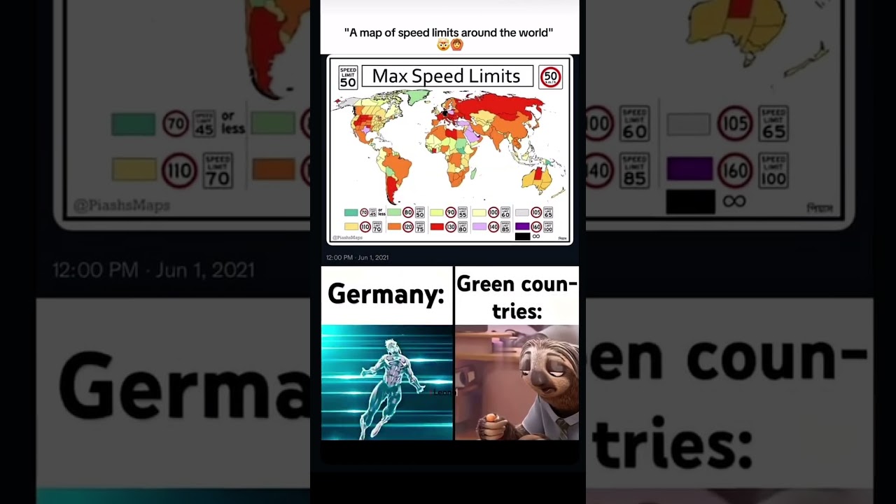 What&rsquo;s your countries speed limit #geography #cool #trending #europe #map #viralvideo #funfacts