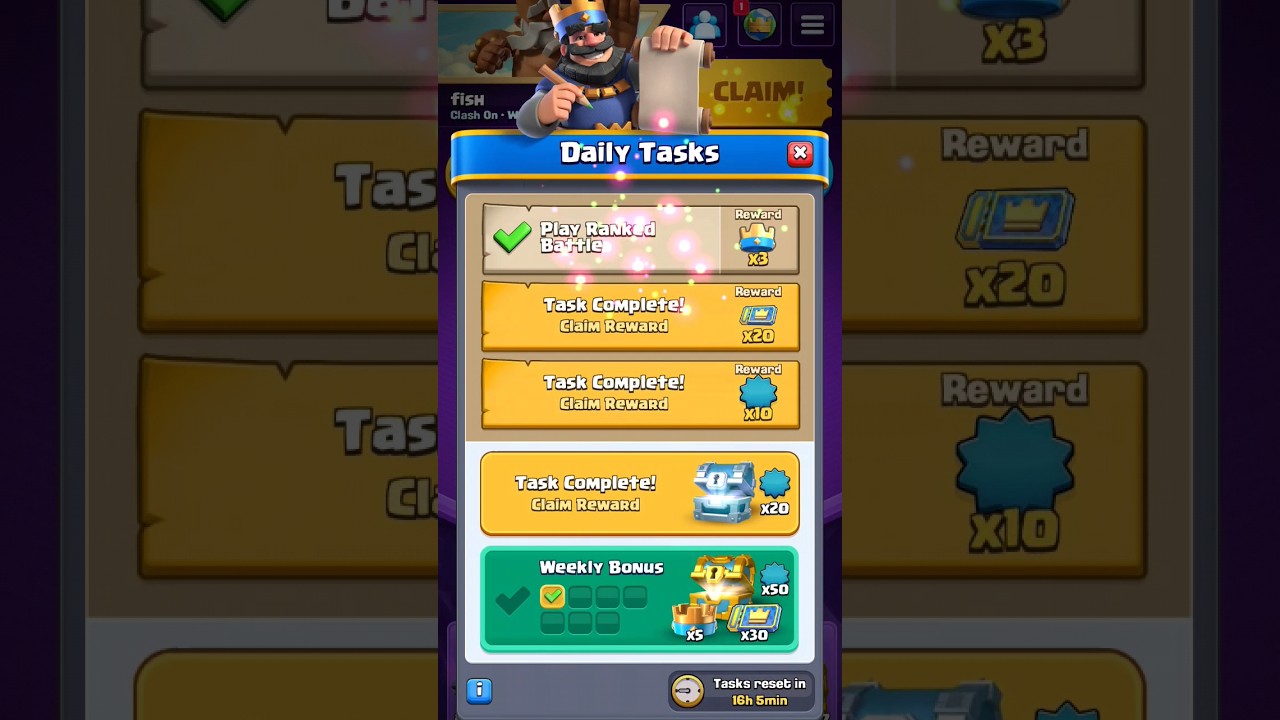 Daily tasks completed #clashroyale #daily #task #complete