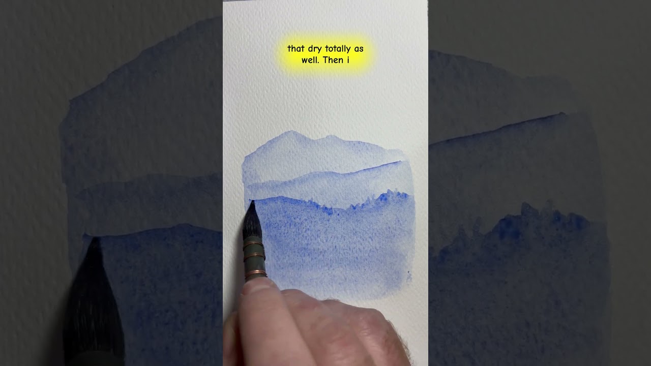 Layering colour washes to add depth to a landscape in watercolour