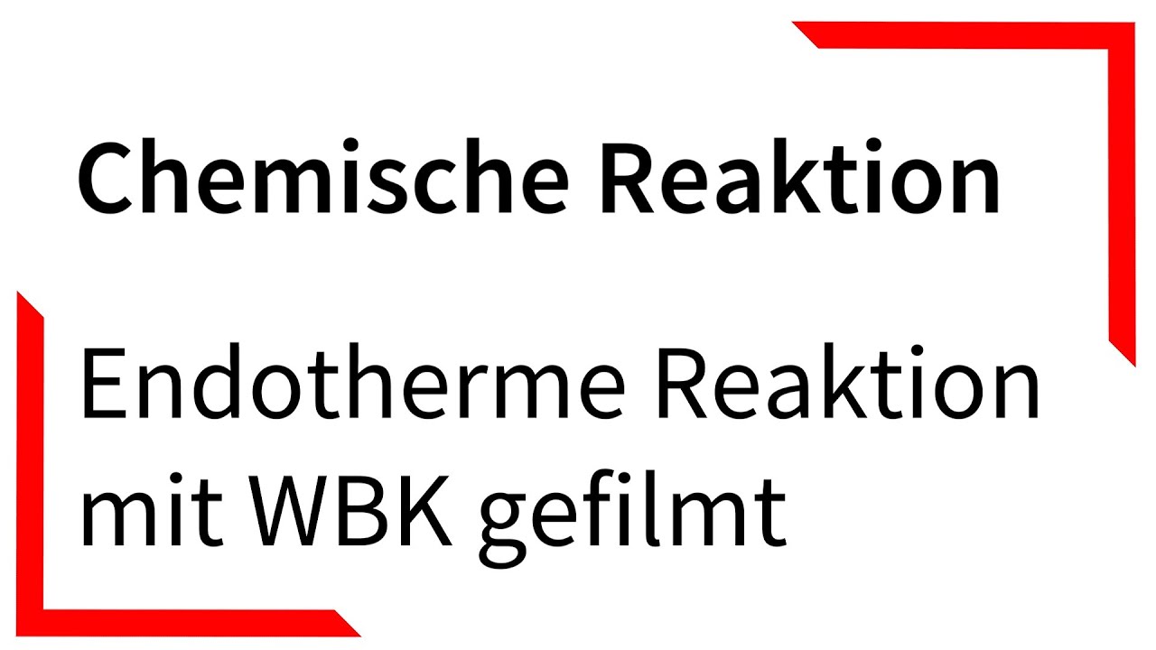 Endotherme Reaktion mit einer W&auml;rmebildkamera gefilmt - Chemische Reaktion