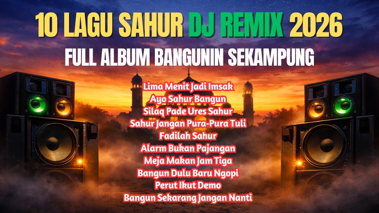 LAGU RAMADHAN 2026 | Bangunin Sekampung Sekali Play | DJ Sahur Remix Full Album 2026