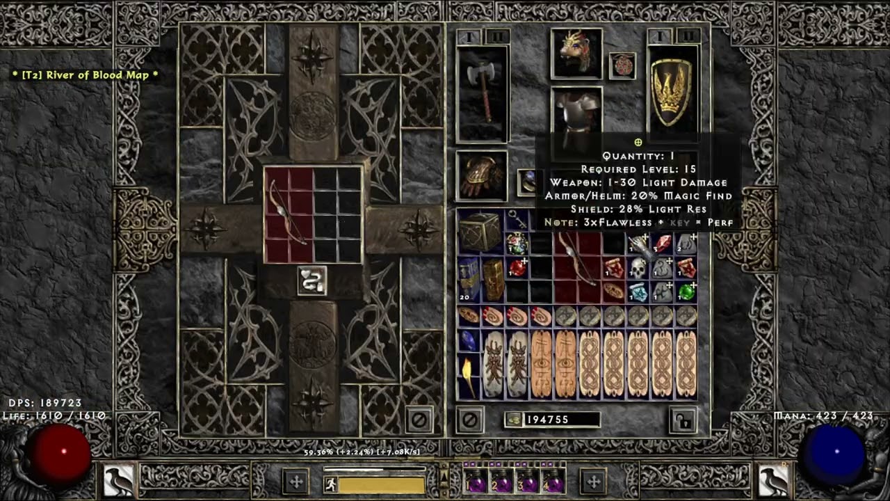 PD2 S10 Summon Druid(denmother) mapping (T1 sewers 197%)