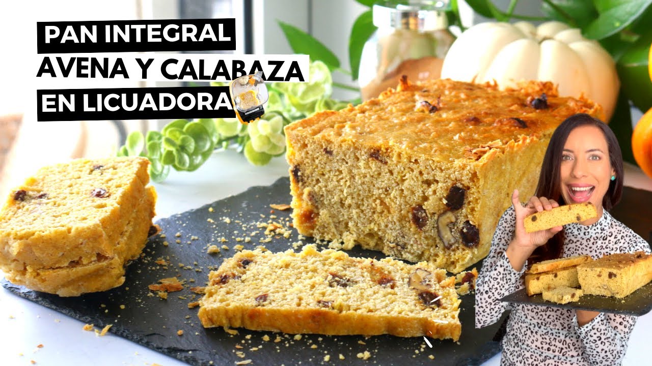 No compres mas pan hazlo en la licuadora | PAN INTEGRAL DE CALABAZA  | sin amasar
