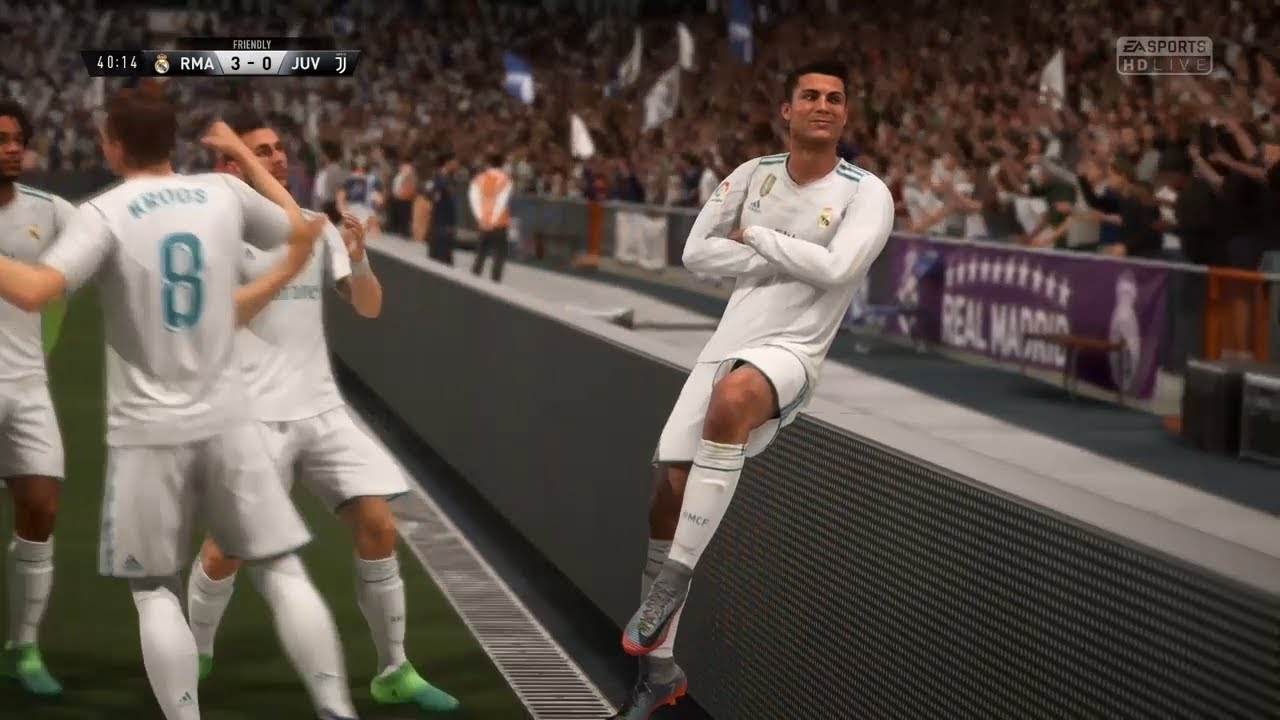 FIFA 18 vs PES 2018 - Cristiano Ronaldo Goals Celebrations
