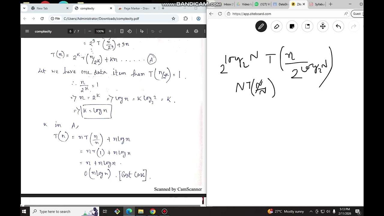 Quick Sort Time Complexity/ BRIJIT BHATTACHARJEE