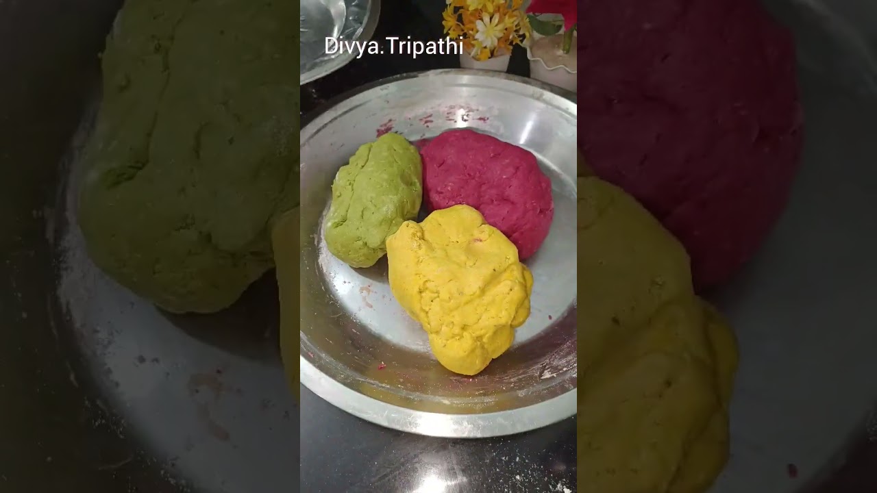 Healthy & Tasty Multi colour Poori #veg #youtubeshorts #vegrecipe #indianrecipe