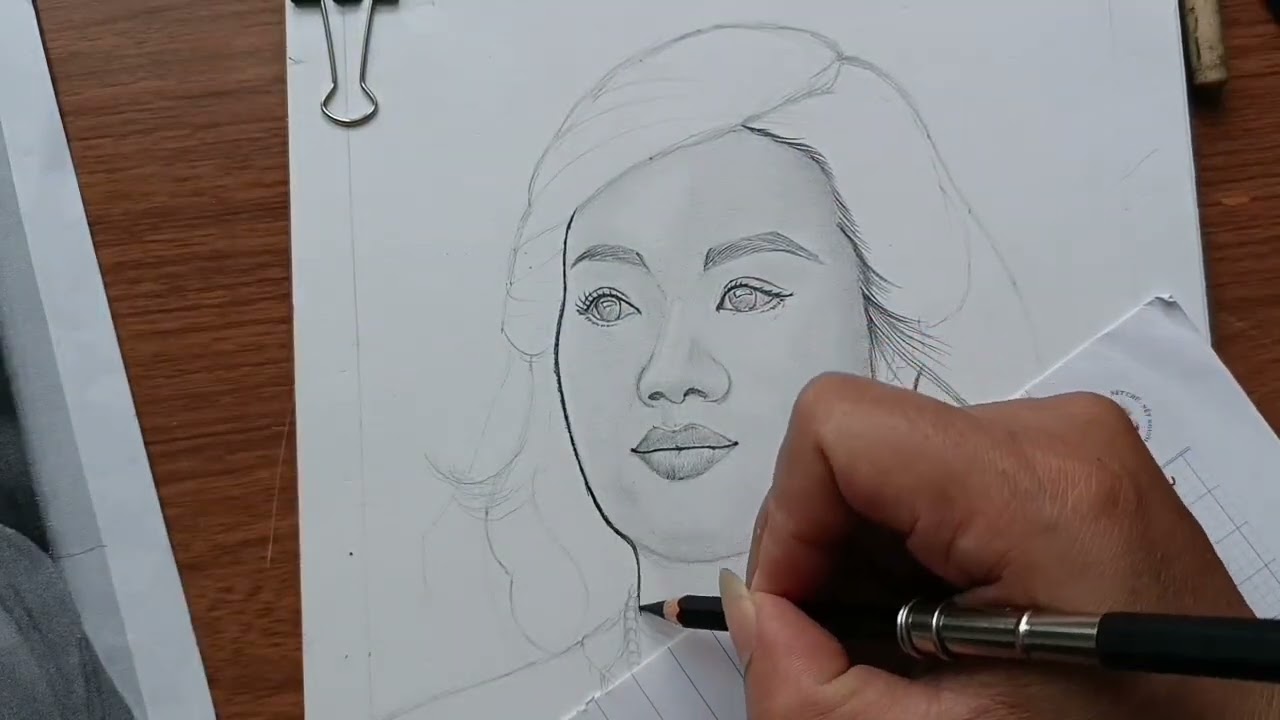 Vẽ Kim Chi p1, art, drawing, painting, portrait, sketch 