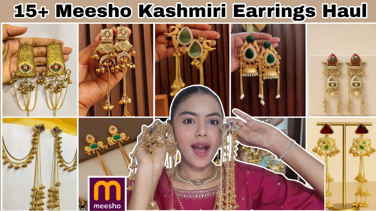 HUGE🤯 Kashmiri Earrings Haul Meesho | Starting 200/-Rs |  Trending Kashmiri Earrings Haul Meesho ❤️