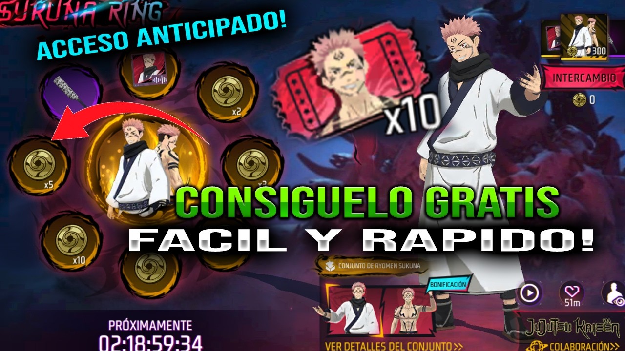 ACCESO ANTICIPADO SUKUNA COMO SACAR A SUKUNA RULETA DE TOKENS RECLAMA 11 GIROS TIKETS SUKUNA GRATIS