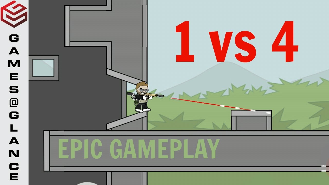 DA2 Mini Militia Epic Gameplay 1 v 4