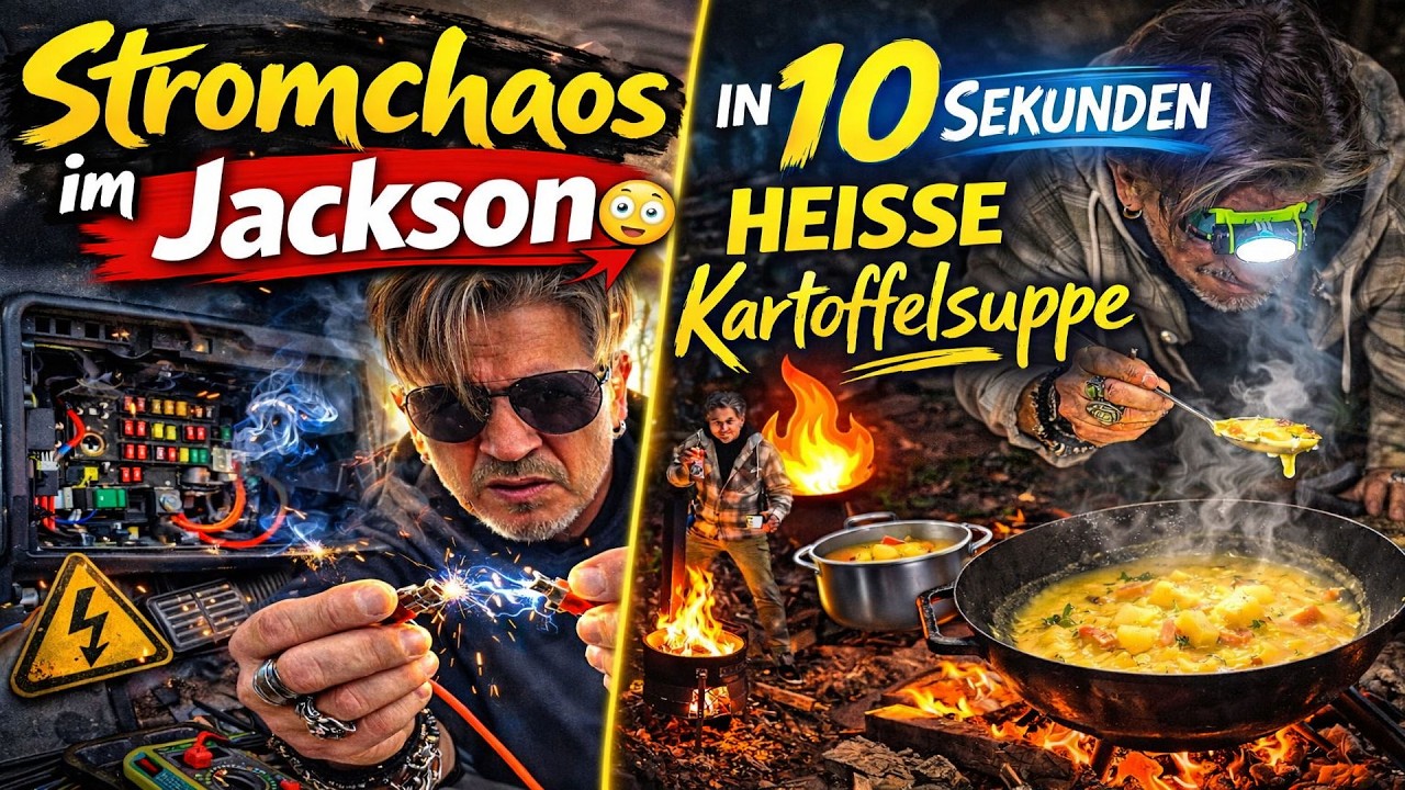 Stromchaos im Camper 😳was passiert hier in 10 Sekunden HEISSE Kartoffelsoppe 😂💪🚙