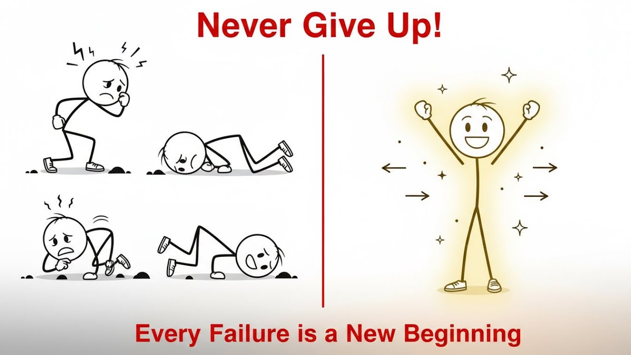 NEVER GIVE UP FROM FAILURE TO SUCCESS #never give up #motivation #usa #successmindset #viral