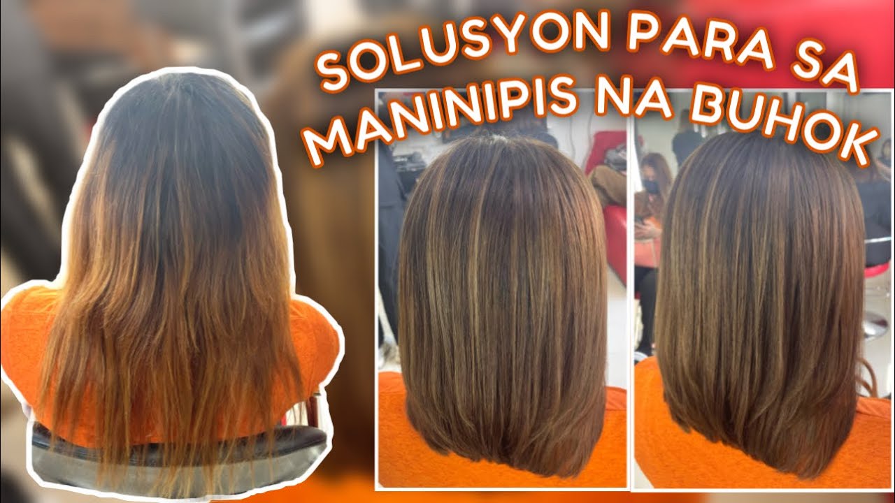 SOLUSYON PARA SA MANINIPIS NA BUHOK (hair tutorial)