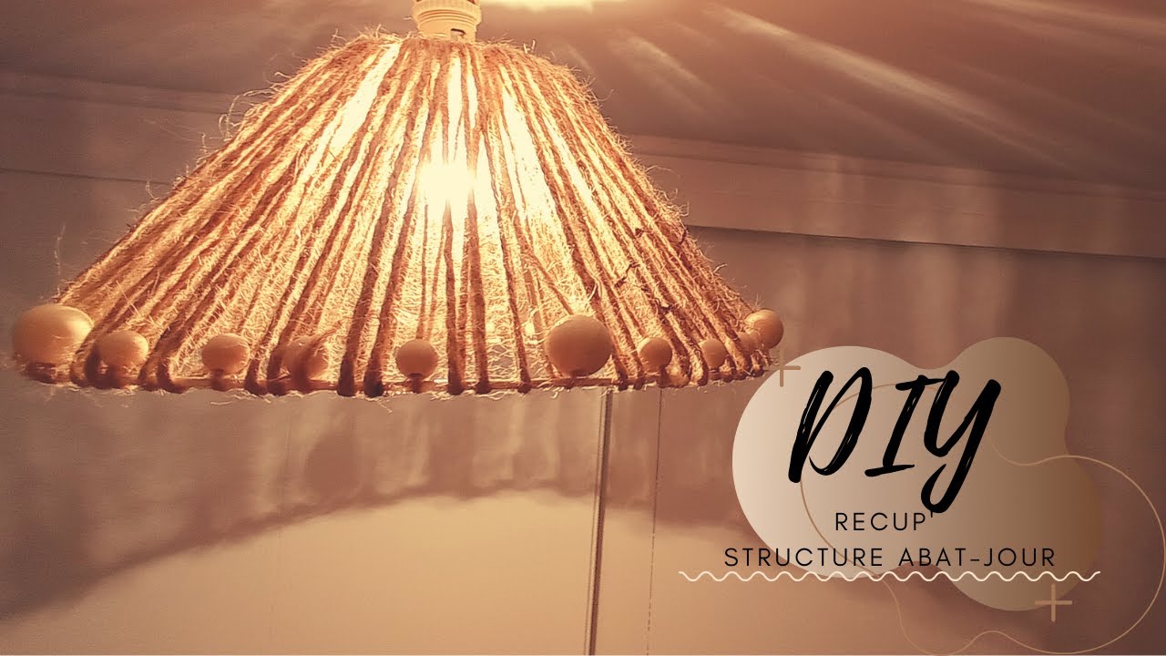 DIY RECUP' - ABAT-JOUR avec de la corde et des perles