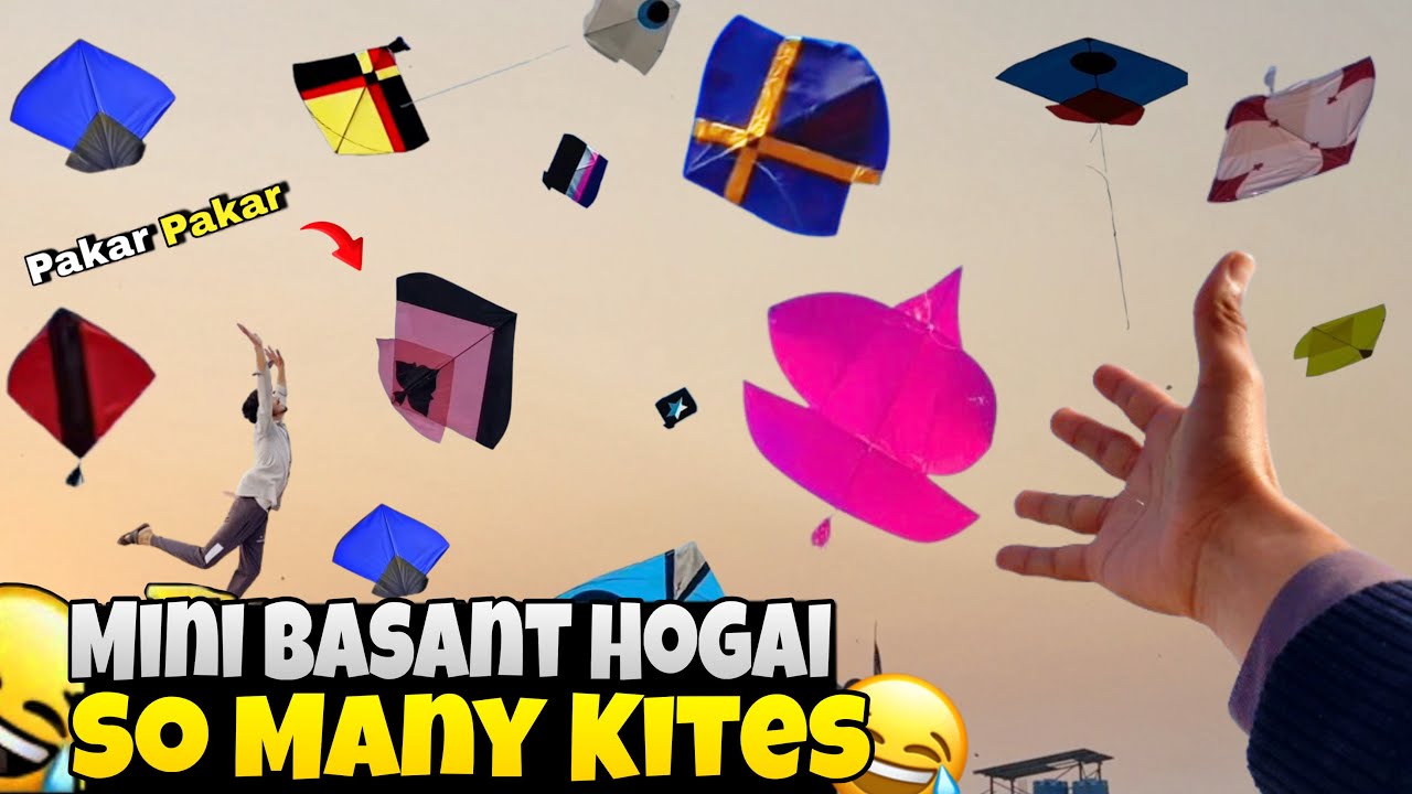 Looting And Catching Kites On Roftop 😂|| Itni Sari Kites Agai 😱|| Basant Mahool Ban Gea Aj!