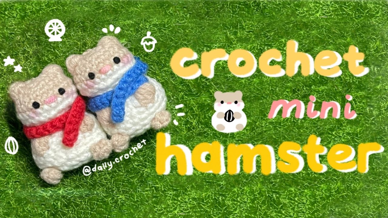Crochet Mini Hamster 🐹🧣 | by @dally.crochet