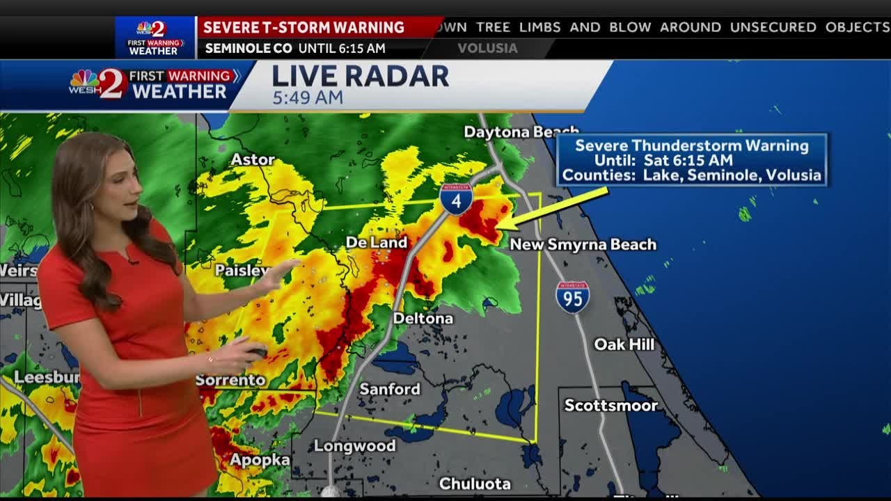 Impact Weather: Strong thunderstorms move across Central Florida