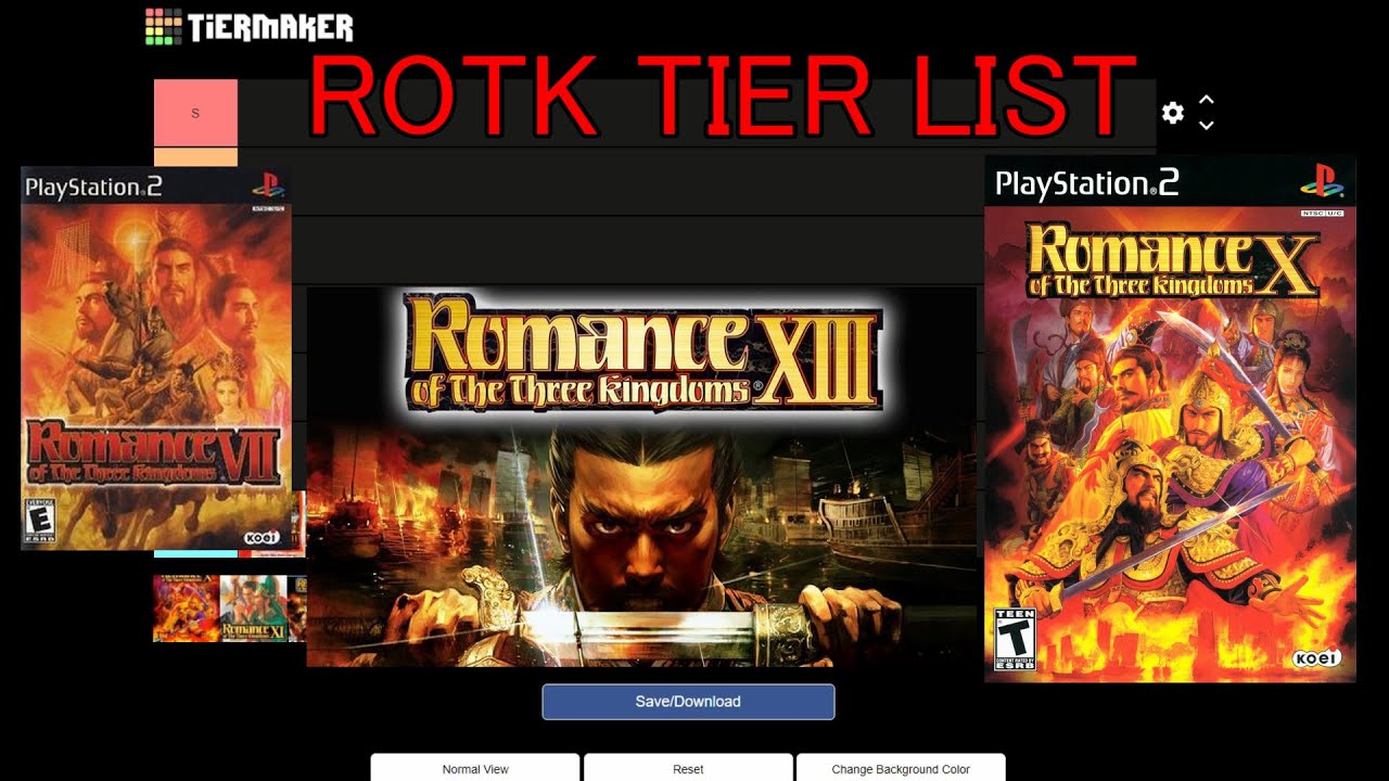 Romance of the Three Kingdoms Tier List