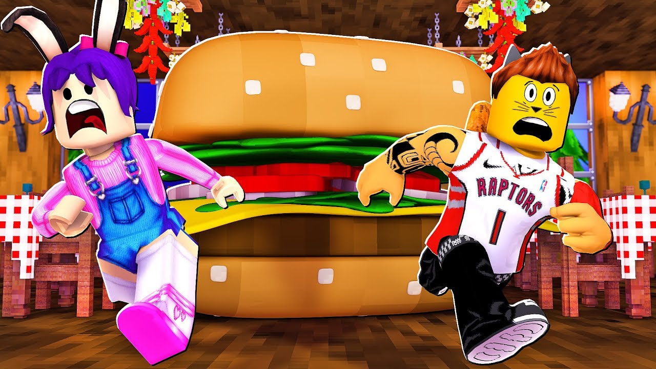 ATRAPADOS EN LA HAMBURGUESERÍA - ROBLOX - THE DINER OBBY!