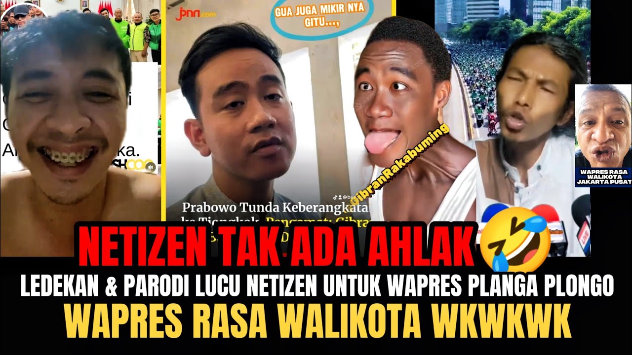 NETIZEN TAK ADA AHLAK🤣‼️LEDEKAN & PARODI LUCU NETIZEN UNTUK WAPRES PLANGA PLONGO❓