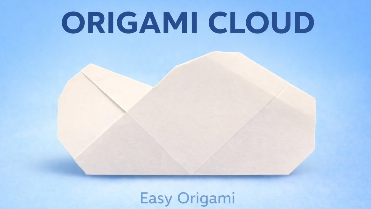 How to Make Origami Cloud | Easy Paper Cloud Craft for Beginners  