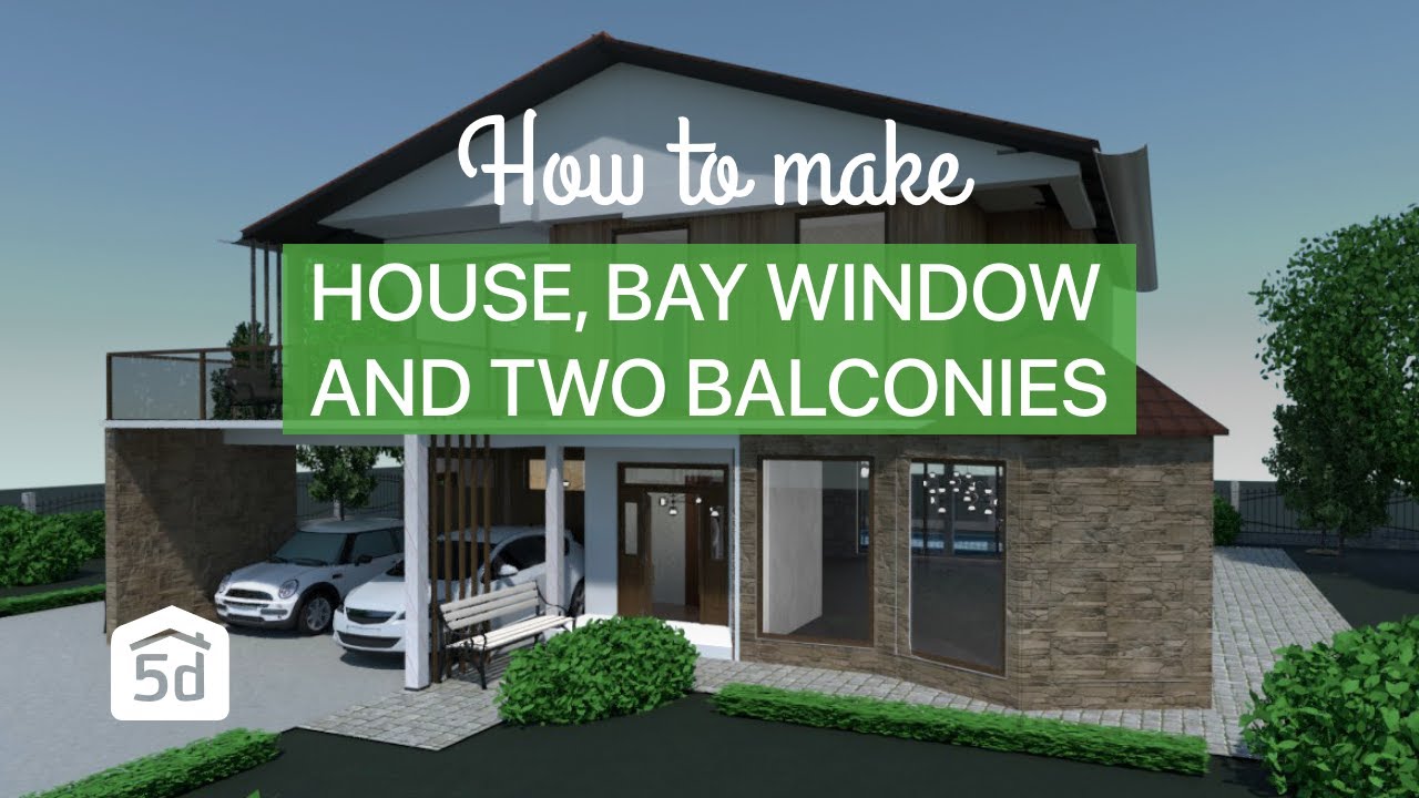 House, bay window and two balconies by Planner 5D