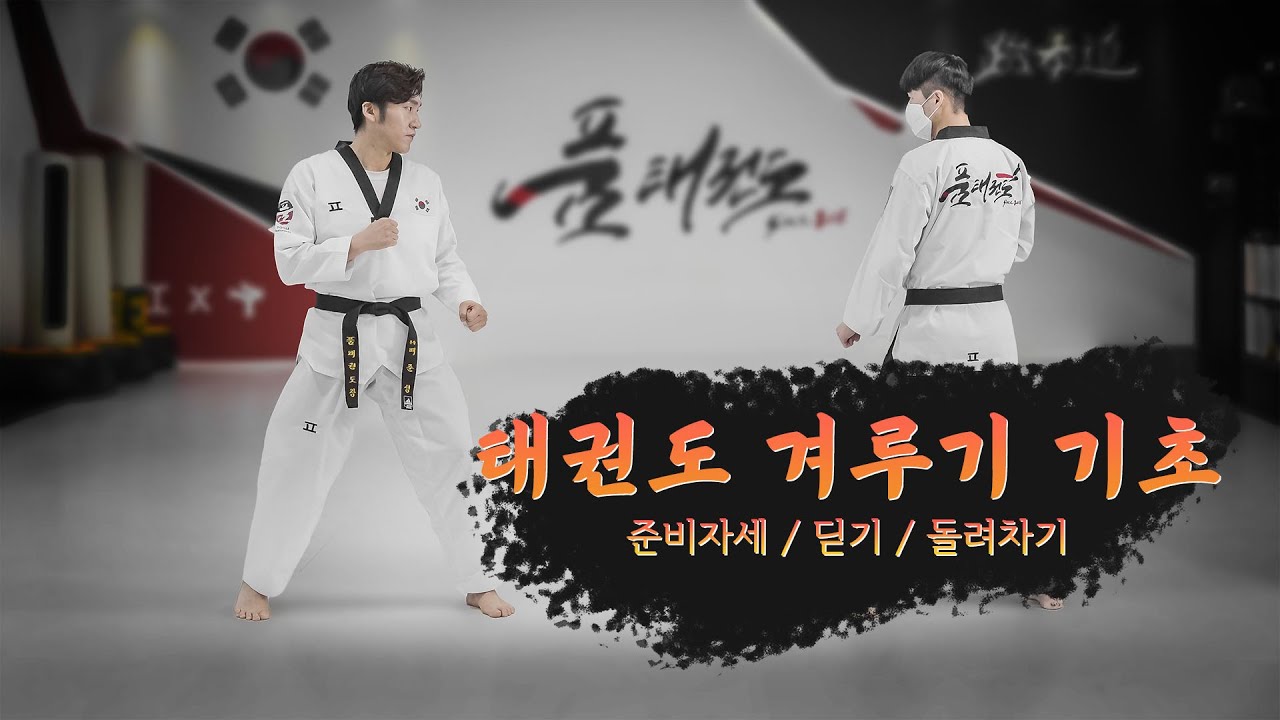 태권도 겨루기 기초편 (준비자세,딛기,돌려차기) | Taekwondo Sparring Basic Tutorial [ Stance/Step/Kick ]
