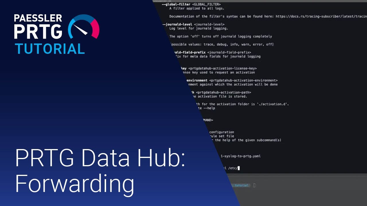 PRTG Tutorial - PRTG Data Hub: Forwarding