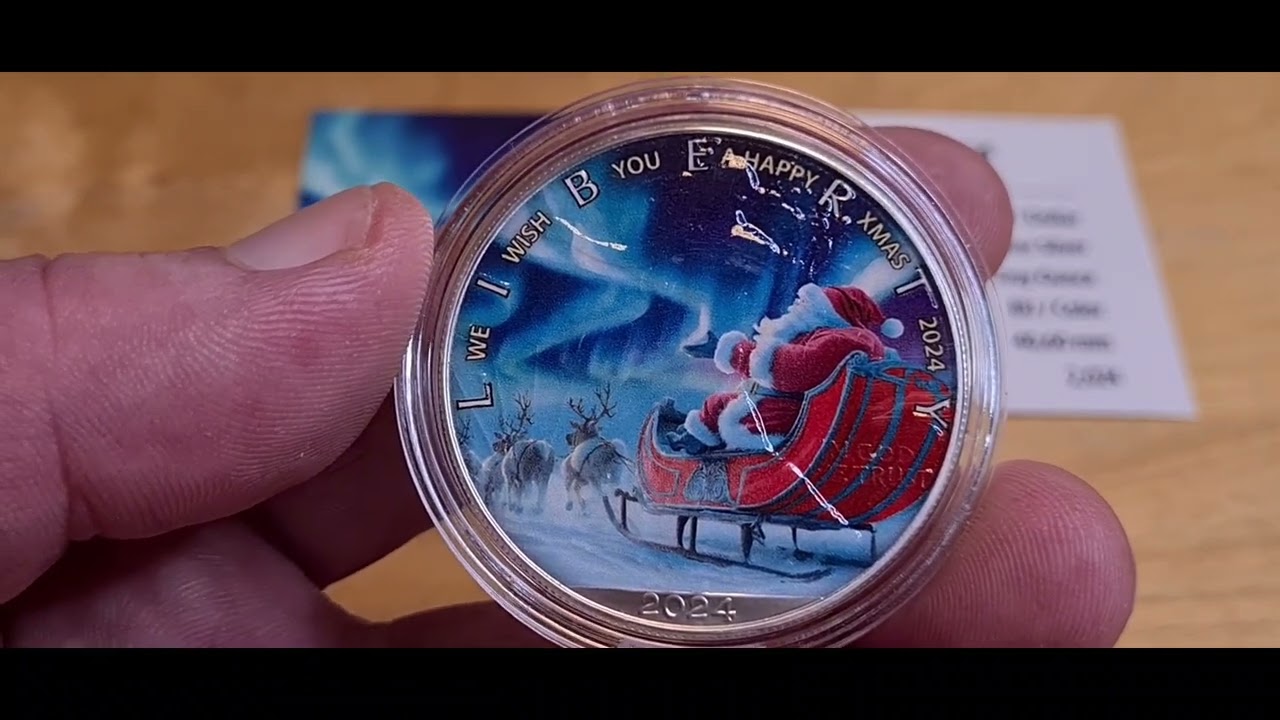 First view of the NEW Christmas Coins.  1oz Silver Bullion