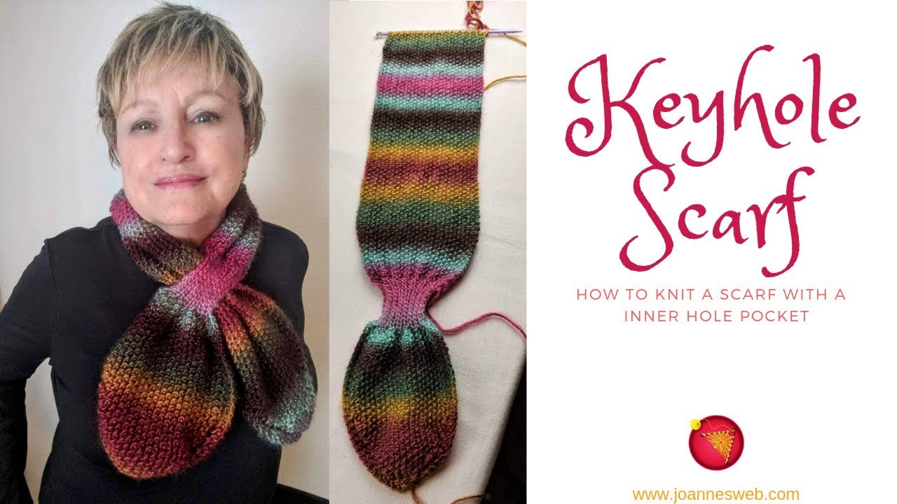 Вязаный шарф с замочной скважиной - Knitting Cravate - Knit Bow Scarf Miss Marple