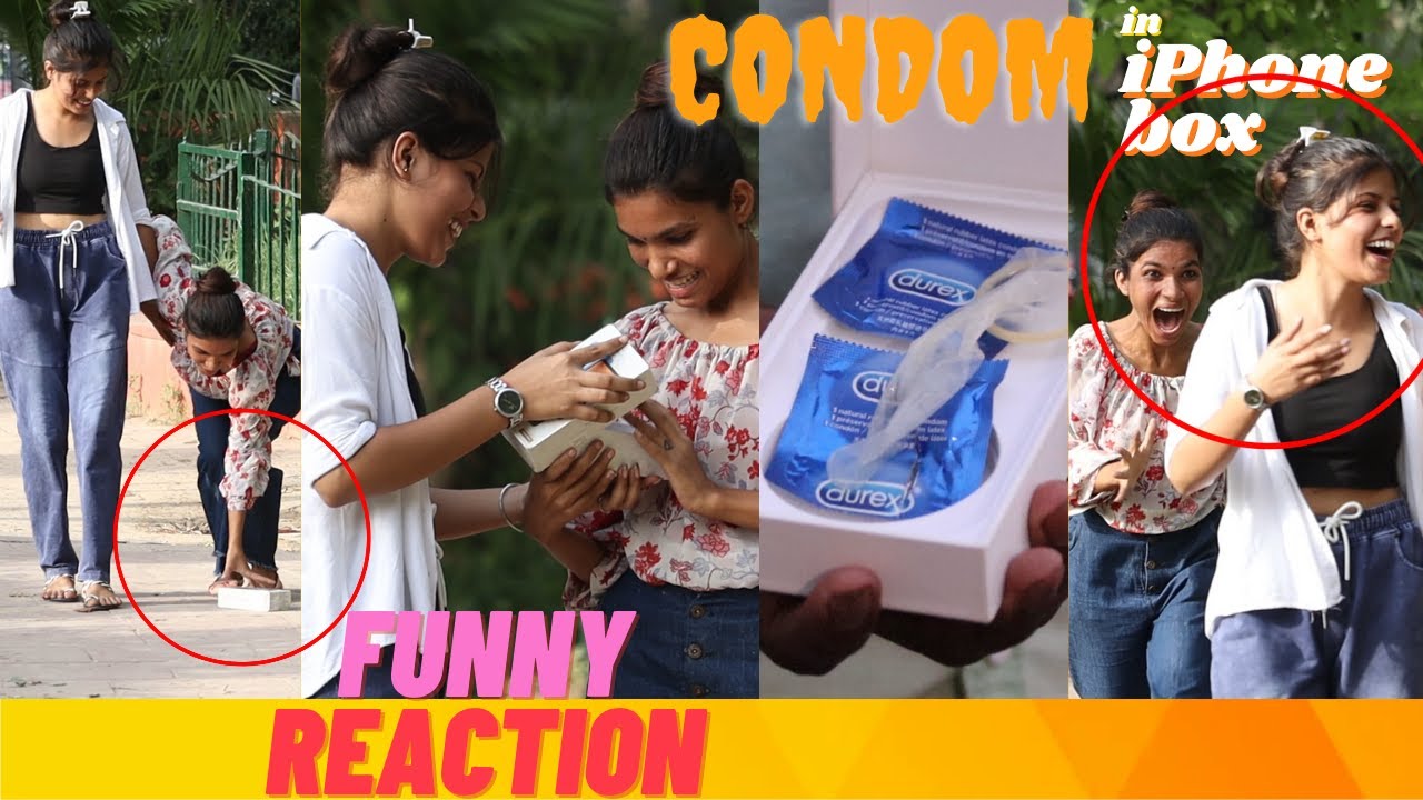 Condom In iPhone Box || Prank On Cute Girl || Funny Reaction || @nisarpranks