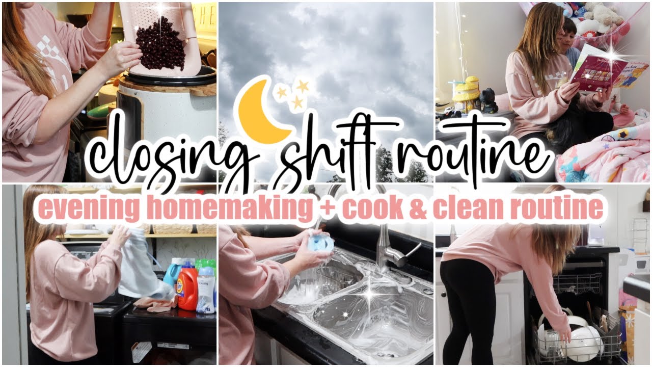 🌙 *cozy* CLOSING SHIFT ROUTINE // night time reset / evening cleaning motivation // after dark