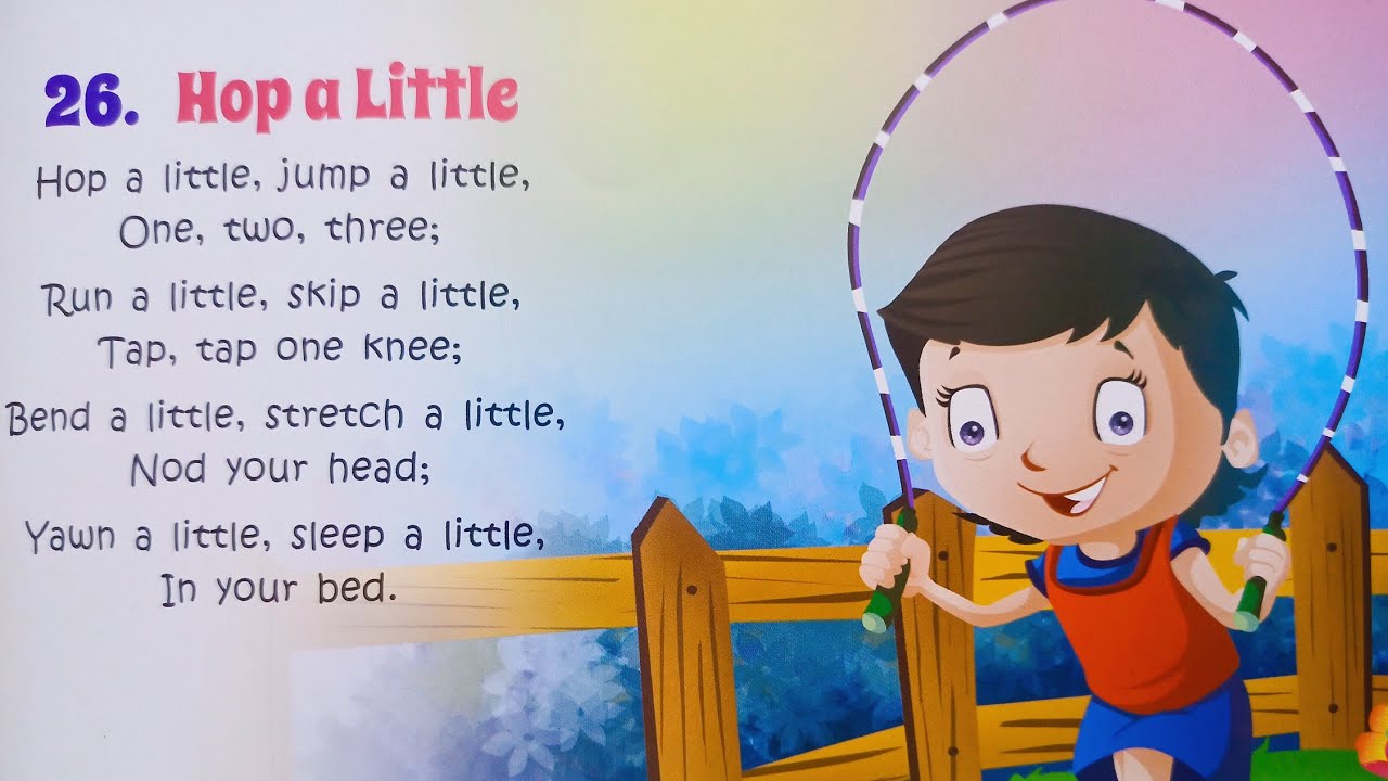 Hop a Little | Nursery Rhymes| Songs & Poems  | JrKg | SrKg | Lkg |कॉमन राइम्स बच्चों के लिए